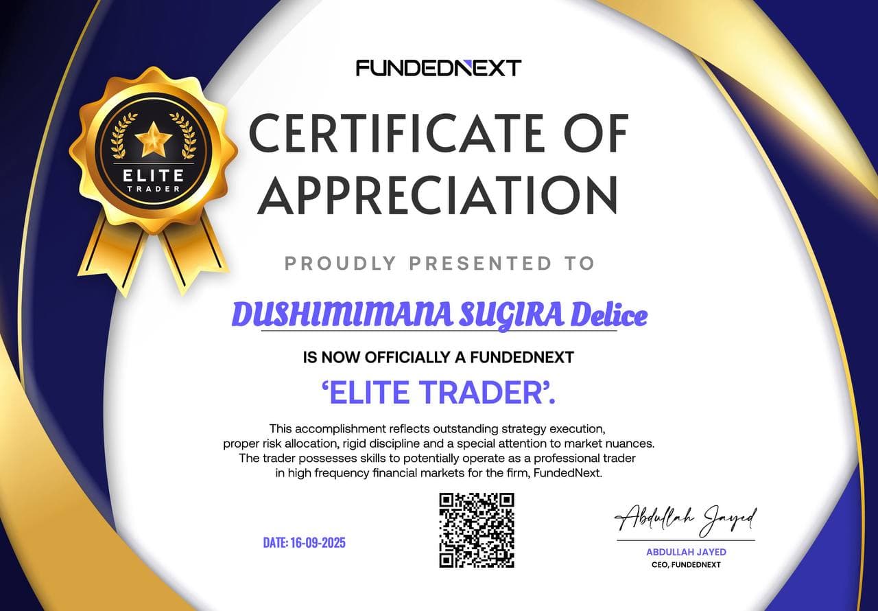 Verified Funded Trader Result from SUGIRAForex Academy, forex trading academy in Rwanda