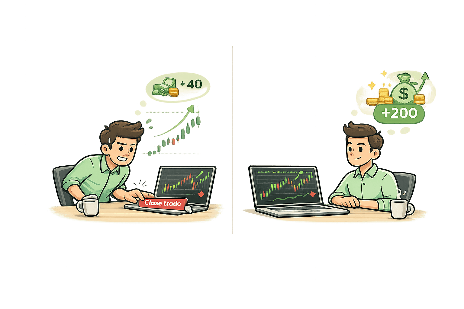 Holding winning trades
