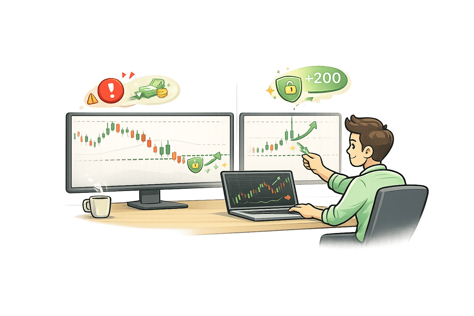 Managing risk during a trade