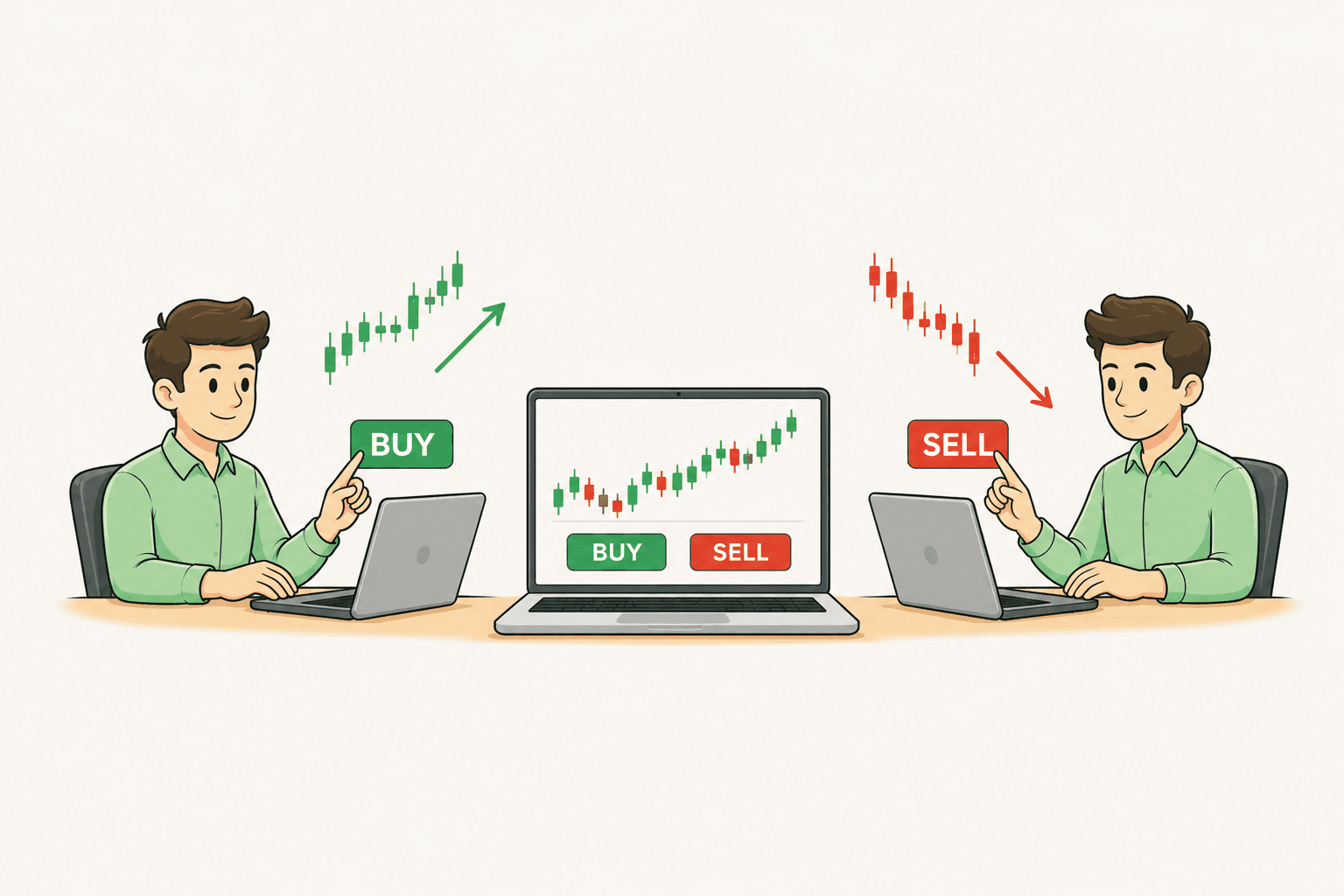 Trader analyzing financial markets